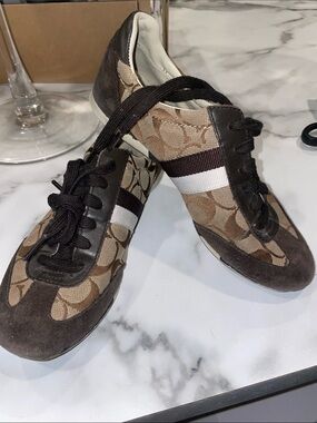 Coach Brown and Tan Sneakers